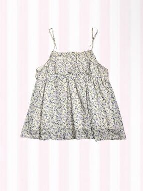 RSQ Girls' White flowy top with Lavender Floral Print